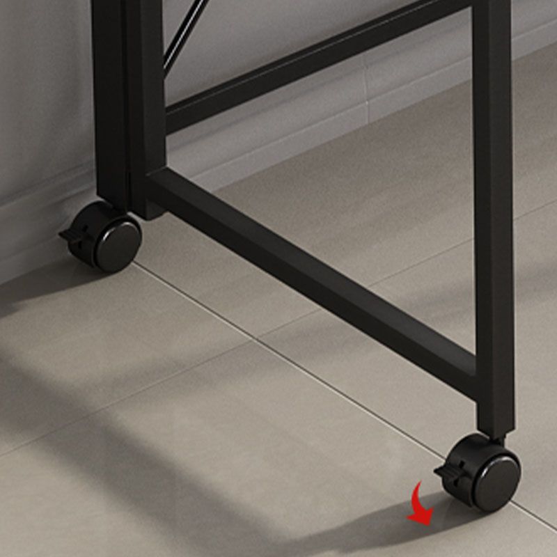 Bureau rectangulaire à la maison pliante de 15,7 pouces de largeur de largeur avec roues lance-roues