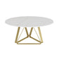 Round Sintered Stone Dining Table Modern Turntable Furniture with Metal Base for Office