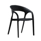 Modern Style Dining Chair Plastic Arm Chair with Plastic Legs for Kitchen