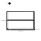 Metal Etagere Bookshelf Contemporary Open Back Bookcase with Shelves