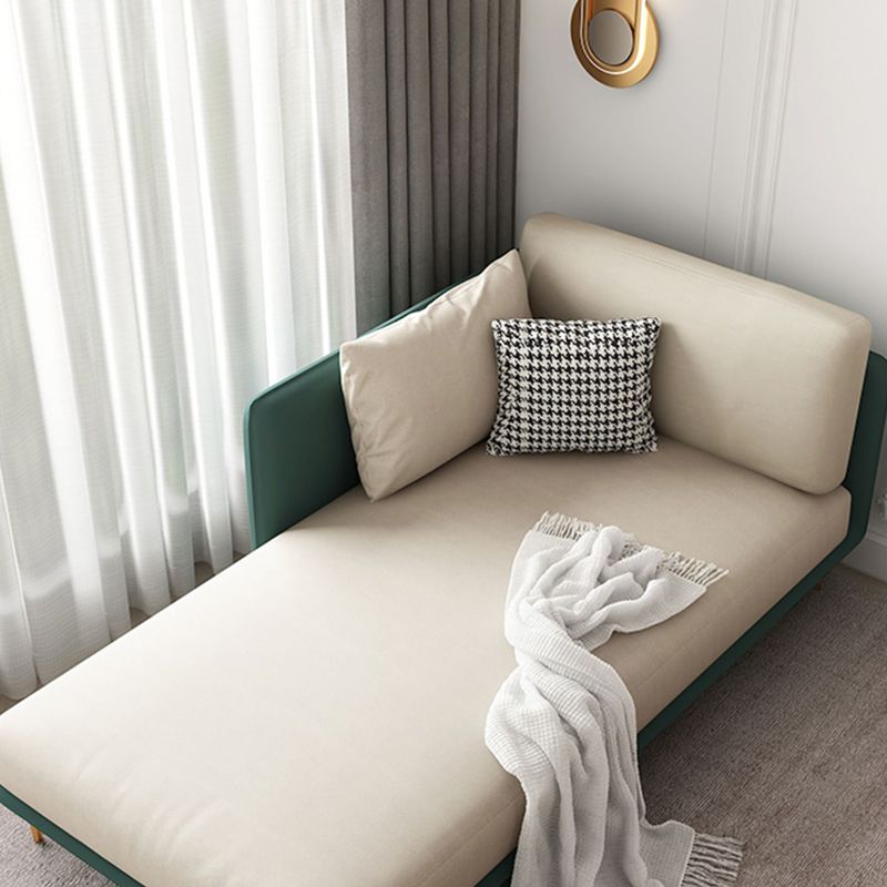 Nordic Style Faux Leather Chaise Square Arms Chaise in Solid Color Clearhalo 'Chairs & Seating' 'Chaise Lounge' 'chaise_lounge' 'furn' 'furn_chaise_lounge' 'Furniture' 'Living Room Furniture' 1200x1200_abcc6f69-2534-4a5c-ba07-2f1b0e5ee049