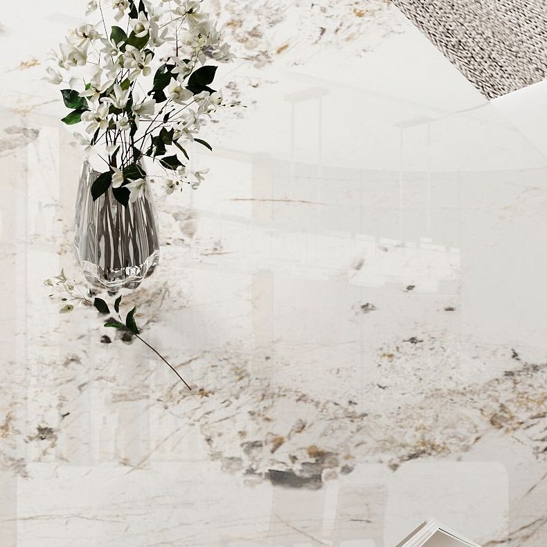 Zeitgenössischer Sinter -Stein -Top -Metall -Basis -Esstisch mit Stühlen