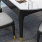Round Marble Dining Table Modern 4 Legs Dining Table with Leaf Extension Clearhalo 'Dining Tables & Seating' 'Dining Tables' 'dining_table' 'furn' 'furn_dining_table' 'Furniture' 'furniture_dining_table' 'Kitchen & Dining Furniture' 'kitchen' 'kitchen_dining_table' 1200x1200_abcd4543-c423-47e5-841f-8d980c9e7b2a
