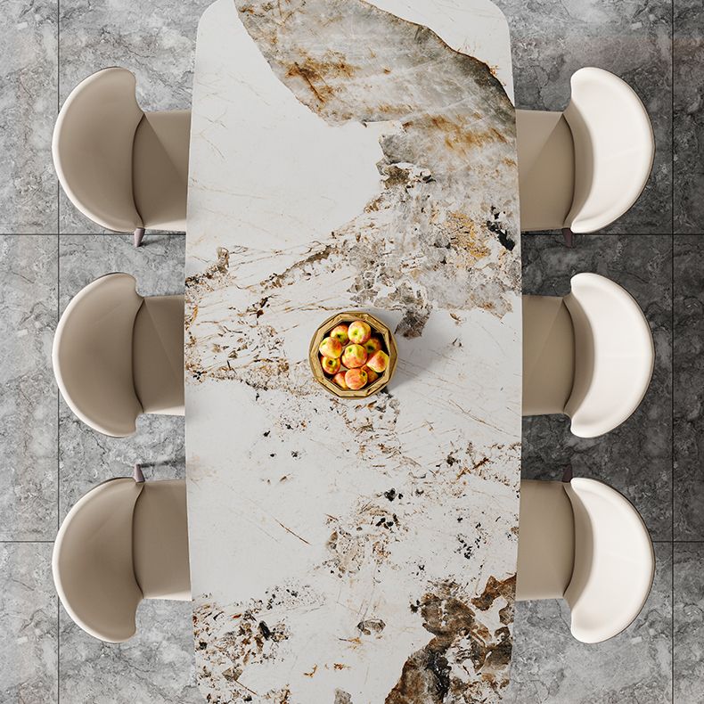 Modern Rectangle Sintered Stone Dining Table Set 1/4/6/7 Pieces Dining Set Clearhalo 'Dining Room Sets' 'Dining Tables & Seating' 'dining_room_set' 'furn' 'furn_dining_room_set' 'Furniture' 'furniture_dining_room_set' 'Kitchen & Dining Furniture' 1200x1200_abce22b2-e59d-46de-b730-cd8f06d8e138