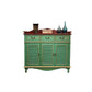 47.2" Tall 2/3 - Door Hand Painted Accent Cabinet with Drawers - Wood