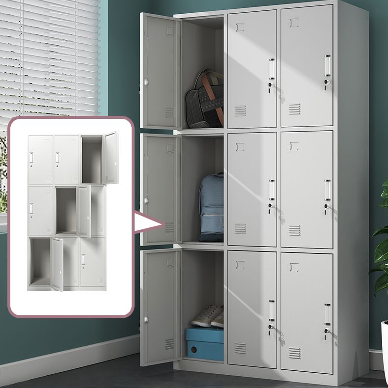 Witte stalen opbergkast eigentijds scharnierende garderobe kast