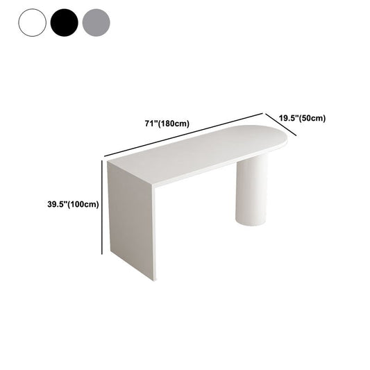 Tavolo da pranzo a barre in legno massiccio contemporaneo con doppio piedistallo