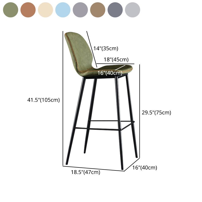 Scandinavian Matte Finish Leather Barstool Footrest Living Room Stool Clearhalo 'Bar Furniture' 'Bar Stools' 'bar_stools' 'furn' 'furn_bar_stools' 'Furniture' 'furniture_bar_stools' 'Kitchen & Dining Furniture' 1200x1200_abd65ce2-e6fd-440a-b42a-1e273132b1bd