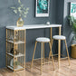 Glam 1/3 Pieces Bar Table Set Rectangle Wood Counter Table with High Stools for Cafe Clearhalo 'Bar Furniture' 'furn' 'furn_home_bar_bar_sets' 'Furniture' 'Home Bars & Bar Sets' 'home_bar_bar_sets' 'Kitchen & Dining Furniture' 1200x1200_abd6618b-17e6-45a9-9a7f-90daba630849