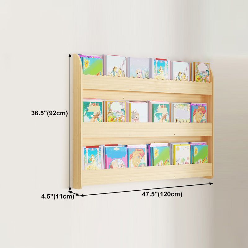 Contemporary Style Bookshelf Solid Wood Wall Mounted Bookcase for Home Office Clearhalo 'Bookcases' 'furn' 'furn_bookcases' 'Furniture' 'furniture_bookcases' 'kitchen' 'kitchen_bookcases' 'Living Room Furniture' 'Office Furniture' 1200x1200_abd6bfe3-0529-4338-89c3-7b7ca9a2f783