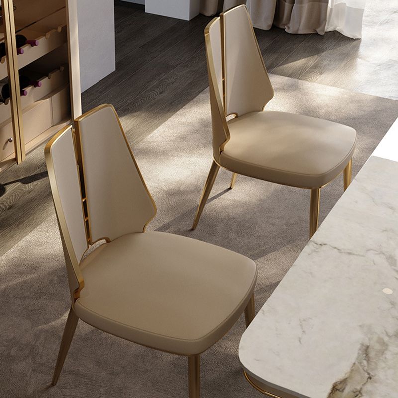 Sedia imbottita sala da pranzo casa finta sedia da pranzo in pelle finta