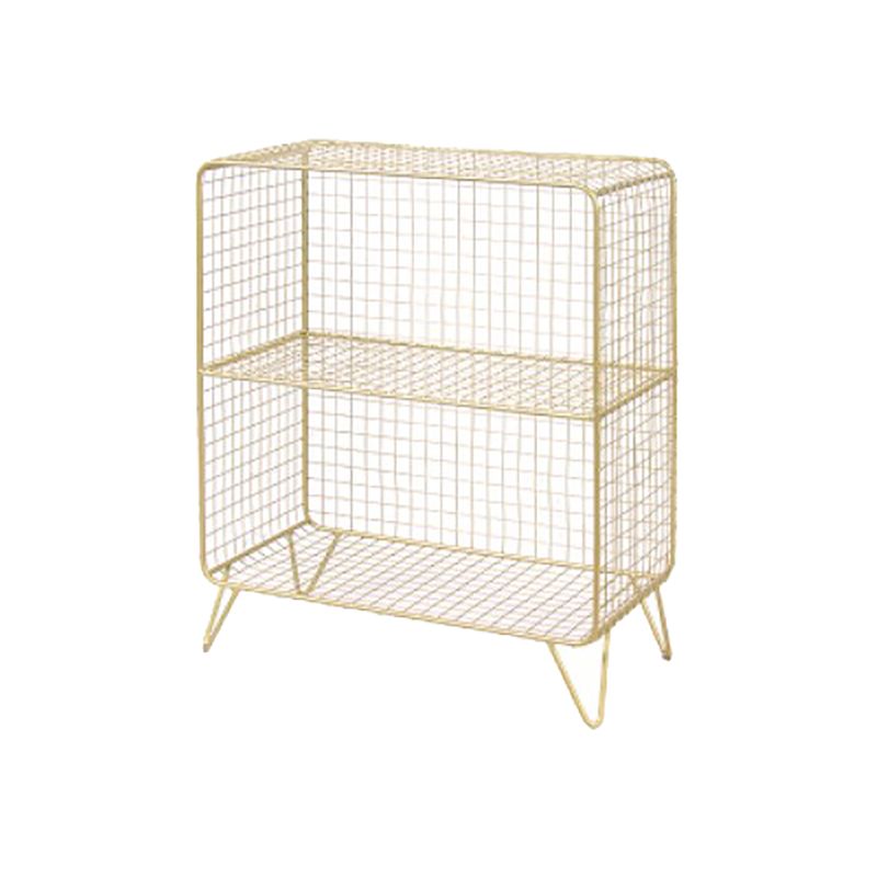 Modern Closed Back Standard Bookshelf Metal Shelves Included Bookcase