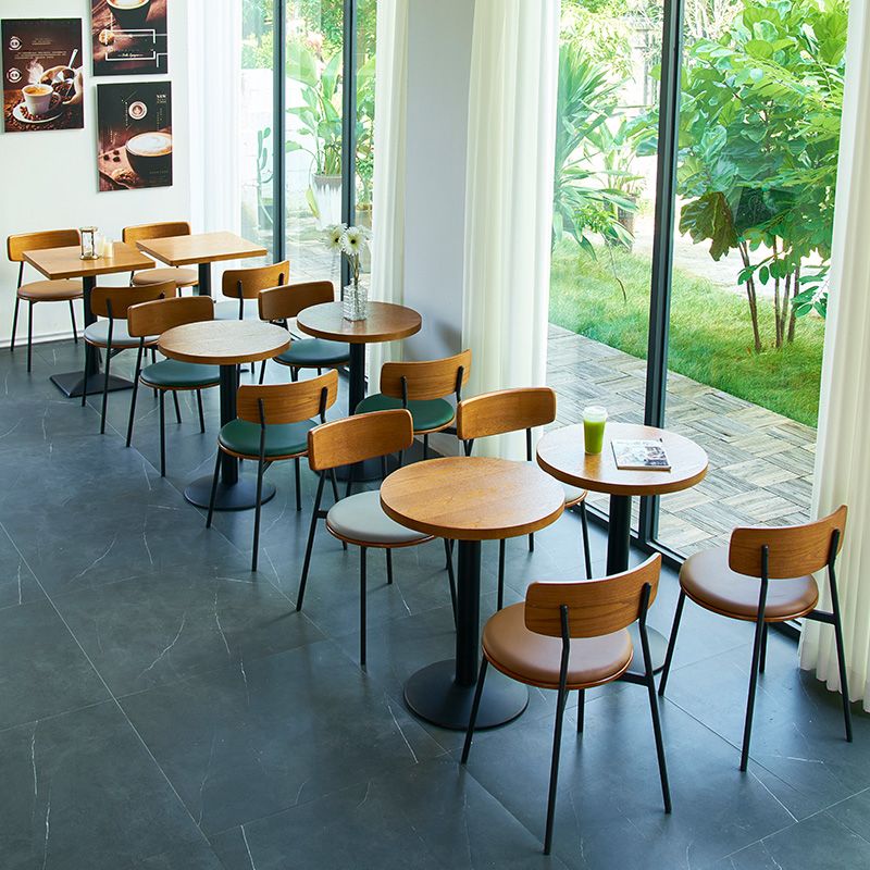 Industrial Style Brown Dining Table Wooden Table with Black Frame for Dining Room Clearhalo ' dining_table' 'Dining Tables & Seating' 'Dining Tables' 'furn' 'furn_dining_table' 'Furniture' 'furniture_dining_table' 'Kitchen & Dining Furniture' 'kitchen&dining_furn' 'kitchen' 'kitchen_dining_table' 1200x1200_abd89d82-7ee1-42c4-9c31-6cb705a1805a