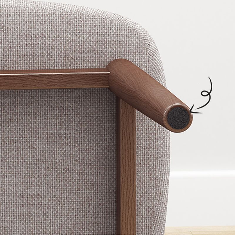 Scandinavian Style Linen Dining Chairs Solid Back Chair for Home Clearhalo 'Dining Chairs' 'Dining Tables & Seating' 'dining_chair' 'furn' 'furn_dining_chair' 'Furniture' 'Kitchen & Dining Furniture' 1200x1200_abda72d2-b04c-42fa-bd12-ec128d07b2db