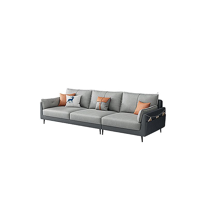 Stain-Resistant Faux Leather Sofa 3-seater Pillow Top Arm Seating with Storage Clearhalo 'furn' 'furn_sofas' 'Furniture' 'furniture_sofas' 'Living Room Furniture' 'Sofa' 'sofas' 1200x1200_abdaa730-95d9-4f4d-8799-10f7e377cb50