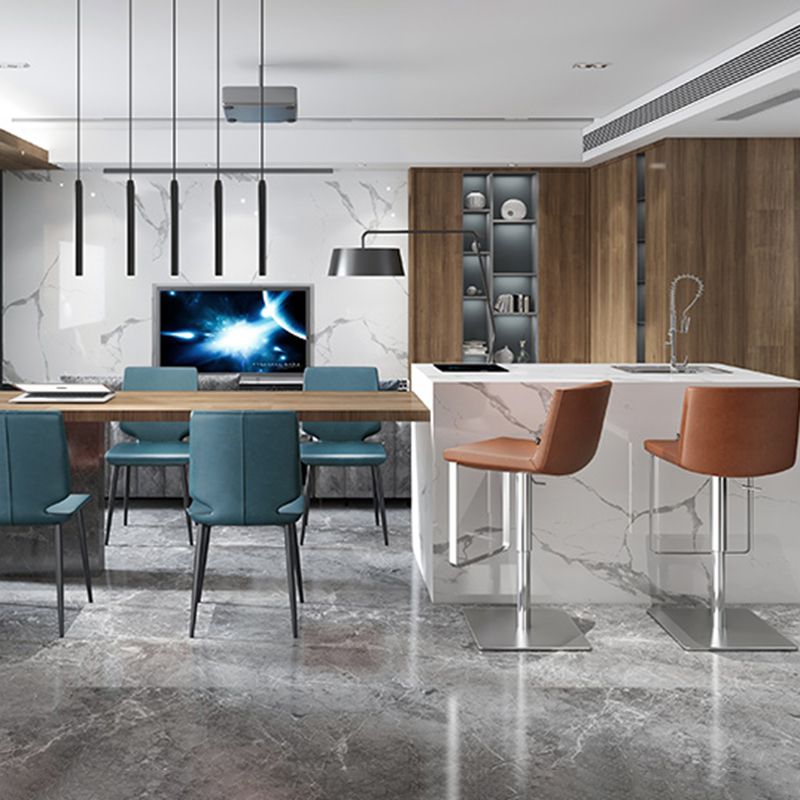 Contemporary Style Kitchen Metal Dining Chair Dining Armless Side Chair Clearhalo ' kitchen&dining_furn' 'Dining Chairs' 'Dining Tables & Seating' 'dining_chair' 'furn' 'furn_dining_chair' 'Furniture' 'furniture_dining_chair' 'Kitchen & Dining Furniture' 'kitchen' 1200x1200_abdb2e3f-fa90-458d-b19c-7fb964adad45