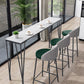 Glam Iron Bar Dining Table with Stone Top Indoor Bistro Table Fixed Table Clearhalo 'Bar Furniture' 'Bar Tables' 'bar_tables' 'furn' 'furn_bar_tables' 'Furniture' 'furniture_bar_tables' 'Kitchen & Dining Furniture' 1200x1200_abdcf36c-03ce-4fe5-8e93-ff8be0f1f721