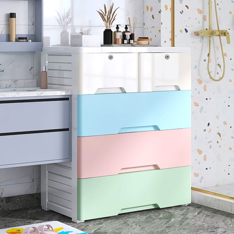 Plastic Home Non-Hanging Armoire Modern Style Storage Cabinet with Caster Wheels Clearhalo 'Armoires & Wardrobes' 'armoires_wardrobes' 'Bedroom Furniture' 'furn' 'furn_armoires_wardrobes' 'Furniture' 1200x1200_abdd88f4-8b2c-4c14-b1dd-5e1ec9c6854d