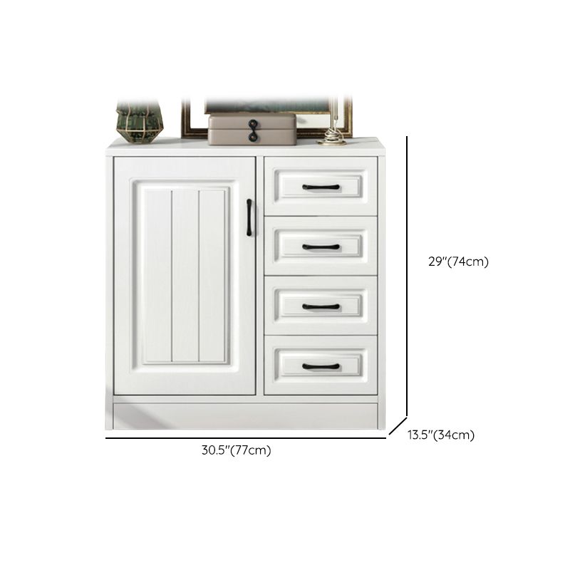 White Standard Cabinet Solid Wood Storage Cabinet with Drawer Clearhalo 'Cabinets & Chests' 'cabinets_chests' 'furn' 'furn_cabinets_chests' 'Furniture' 'Living Room Furniture' 1200x1200_abdf0450-7d2f-4251-9a41-fc05140afcf1