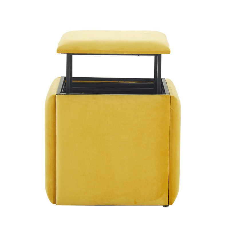 Target de terciopelo moderno Pouf Square con almacenamiento resistente a la mancha de almacenamiento otomano