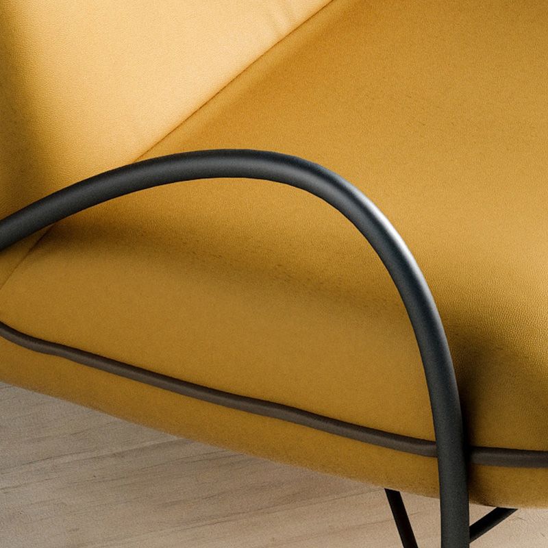 Contemporary Accent Armchair Modern Upholstered Accent Chair in Yellow Clearhalo 'Accent Chairs' 'accent_chairs' 'Chairs & Seating' 'furn' 'furn_accent_chairs' 'Furniture' 'Living Room Furniture' 1200x1200_abe0853b-acd7-4591-a483-da3ef40a59e0