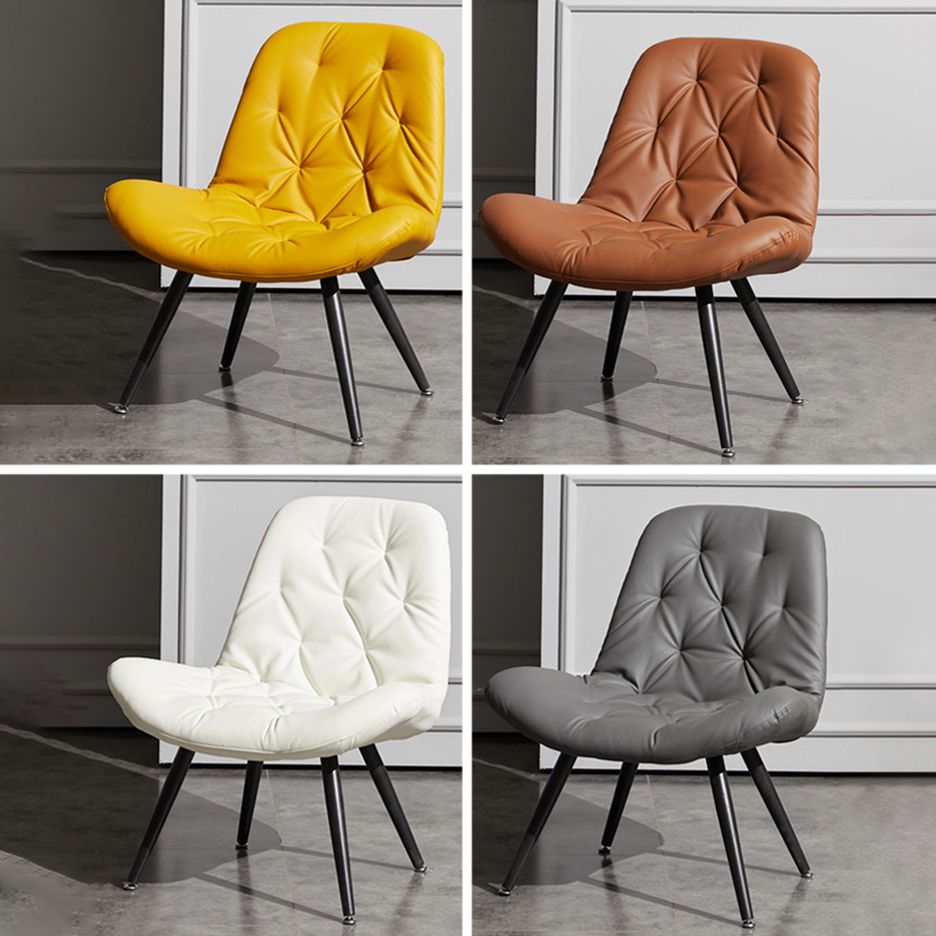 Modern Indoor-Outdoor Chair Metal Home Slipper Upholstered Armless Parsons Chair Clearhalo ' kitchen&dining_furn' 'Dining Chairs' 'Dining Tables & Seating' 'dining_chair' 'furn' 'furn_dining_chair' 'Furniture' 'furniture_dining_chair' 'Kitchen & Dining Furniture' 'kitchen' 1200x1200_abe11a18-2a22-409e-867b-6536fa5ef552