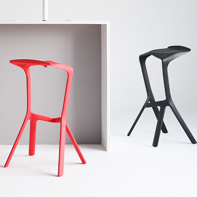 Modern Style Bar-stool Plastic Backless Bar Stool for Kitchen Bar with Plastic Legs Clearhalo 'Bar Furniture' 'Bar Stools' 'bar_stools' 'furn' 'furn_bar_stools' 'Furniture' 'furniture_bar_stools' 'Kitchen & Dining Furniture' 1200x1200_abe14e98-6e5e-405c-93e3-f091be12bd60