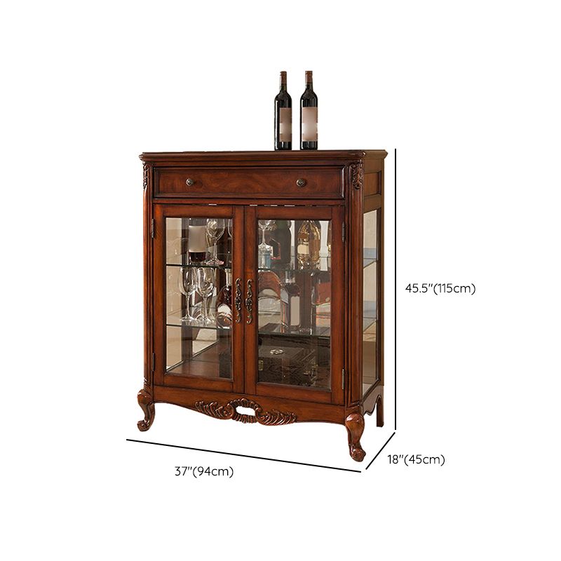 Traditional Birch Curio Cabinet Glass Doors Hutch Buffet with Doors Clearhalo 'Display & China Cabinets' 'display_china_cabinets' 'furn' 'furn_display_china_cabinets' 'Furniture' 'Kitchen & Dining Furniture' 1200x1200_abe175ae-0e15-4755-bcbc-0e78605dc9c1