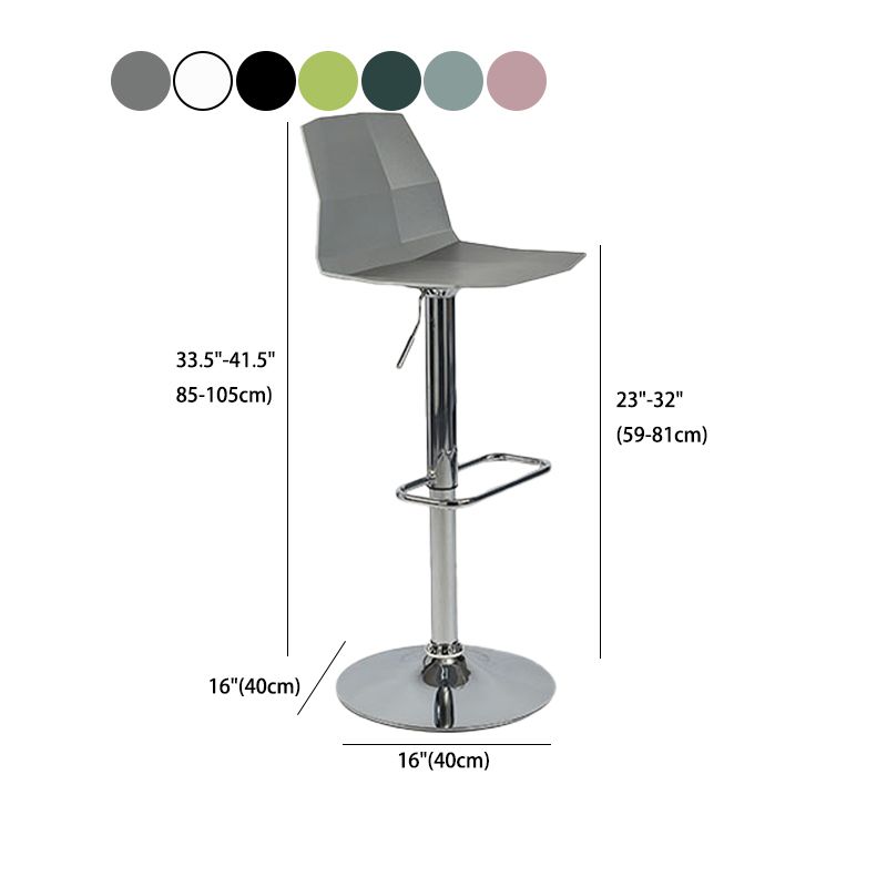 Modern Adjustable Dining Stool Plastic Footrest Counter Stool with Swivel Clearhalo 'Bar Furniture' 'Bar Stools' 'bar_stools' 'furn' 'furn_bar_stools' 'Furniture' 'Kitchen & Dining Furniture' 1200x1200_abe193cc-48b5-46f0-9e91-68a98bc2468b