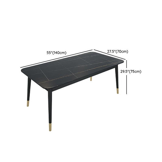 Moderna 1/2/5/7 Piezas Juego de comedor Rectángulo Mesa de comedor de piedra Juego para el hogar