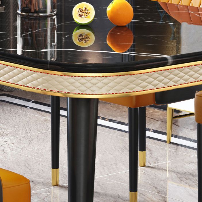 Marble Dining Table Luxury Style 4 Legs Base Rectangle Table for Dining Room Clearhalo ' dining_table' 'Dining Tables & Seating' 'Dining Tables' 'furn' 'furn_dining_table' 'Furniture' 'furniture_dining_table' 'Kitchen & Dining Furniture' 'kitchen&dining_furn' 'kitchen' 'kitchen_dining_table' 1200x1200_abe69ebd-4ab9-43f7-9c68-1c01f57dfdaf