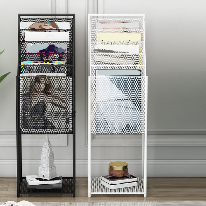 Bibliothèque étape de style contemporain metal fermé à l'arrière, 36,6 "H x 11,8" W