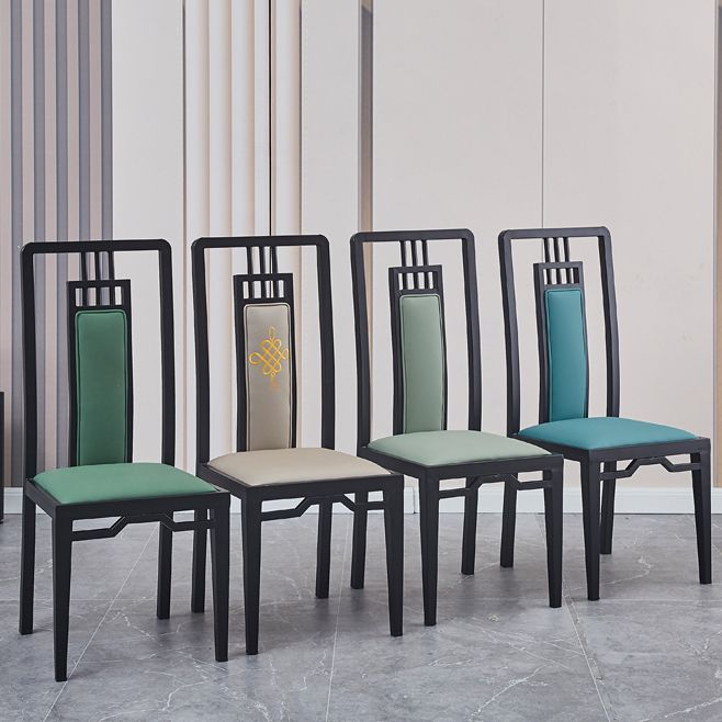 Faux Leder Esszimmerstühle Glamstil hoher Rückenstühle