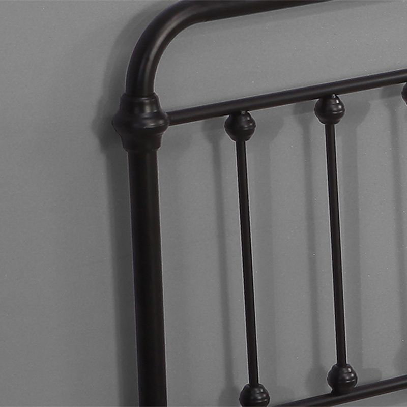 Crame de fer à lit standard contemporain avec tête de lit de broche rectangulaire