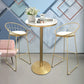 Mesa de pub estilo Glam, mesa de bar con pedestal redondo para uso en interiores