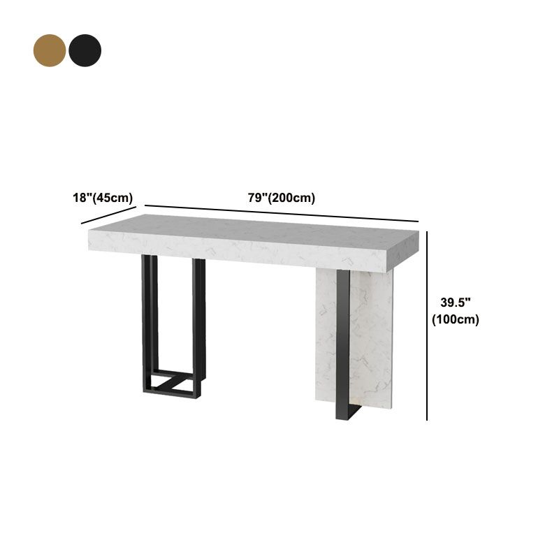 Indoor Modern Pub Dining Set 1/2/5 Pieces White Stone Top Bar Pub Table Set Clearhalo 'Bar Furniture' 'furn' 'furn_home_bar_bar_sets' 'Furniture' 'Home Bars & Bar Sets' 'home_bar_bar_sets' 'Kitchen & Dining Furniture' 1200x1200_abf1caf2-1048-412c-afb5-5b41d0975f60