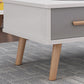 Rectangular with 2 Drawers Coffee Table Scandinavian Wood Cocktail Table Clearhalo 'Coffee & Accent Tables' 'Coffee Tables' 'coffee_tables' 'furn' 'furn_coffee_tables' 'Furniture' 'Living Room Furniture' 1200x1200_abf2abff-0884-4b68-86f3-290bcba033e6