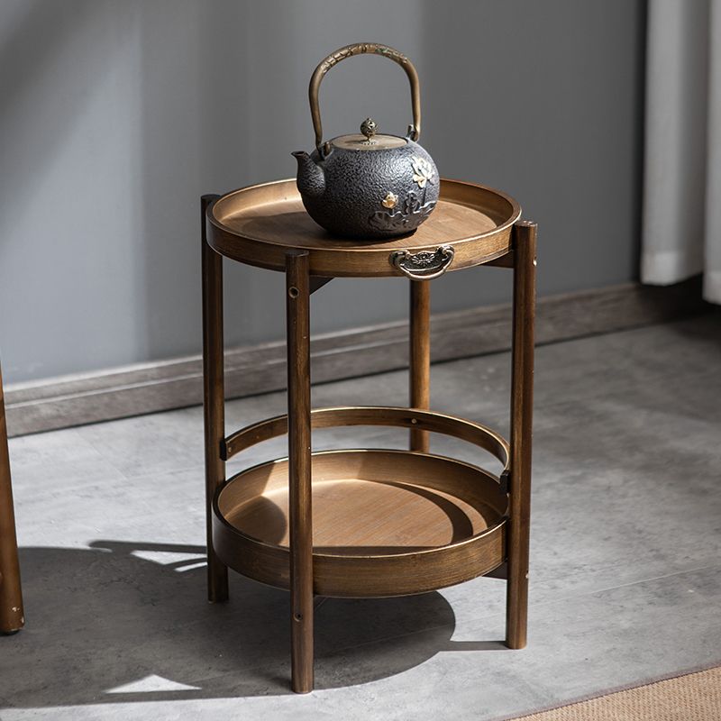 Wood End Table Round/Rectangular Side End Table with Storage Clearhalo 'Coffee & Accent Tables' 'End & Side Tables' 'end_side_table' 'end_side_tables' 'furn' 'furn_end_side_tables' 'Furniture' 'furniture_end_side_table' 'Living Room Furniture' 1200x1200_abf42c64-969d-45c9-a7e3-e9fb0abc64b7