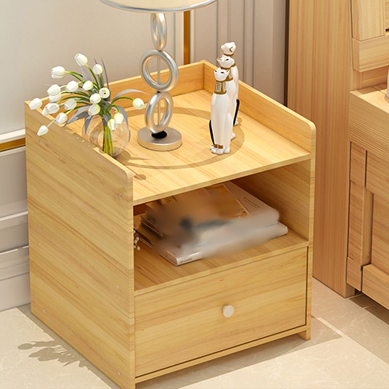 Tavolo da letto moderno da 16 "H IMITAZIONE DEL CASSAGGIO IN LEGNO TABELLA NOTTE