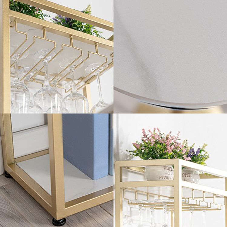 Glam Marble Bar Table with Specialty Table Top Double Pedestal Table - 41.3" H Clearhalo 'Bar Furniture' 'Bar Tables' 'bar_tables' 'furn' 'furn_bar_tables' 'Furniture' 'furniture_bar_tables' 'Kitchen & Dining Furniture' 1200x1200_abf4b2b3-ed79-4e6a-a712-b50c4f70fac7