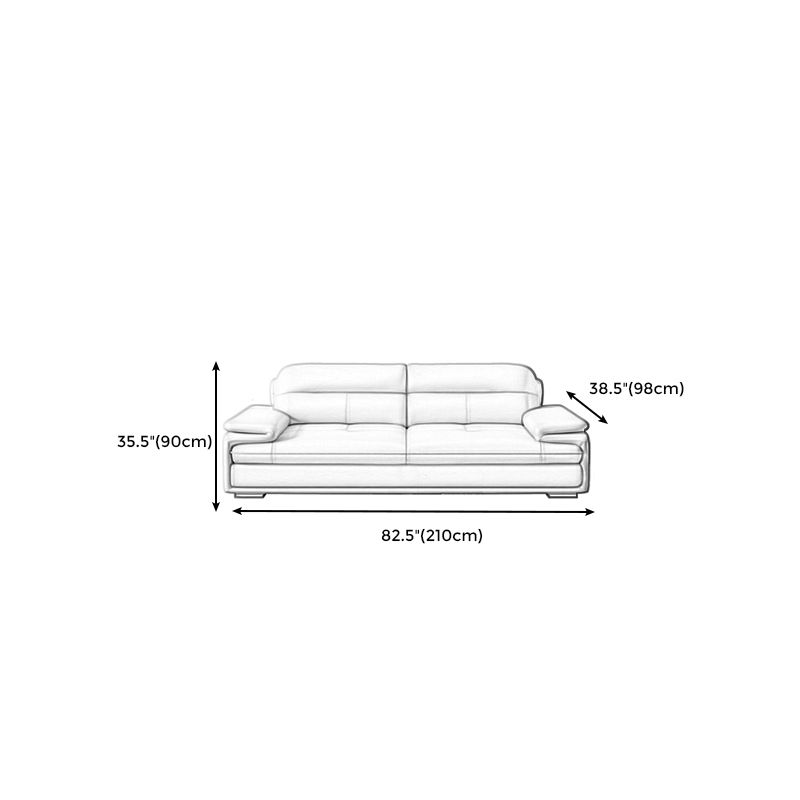 Beige Contemporary Sofa/Sectional with Genuine Leather and Leather Clearhalo 'furn' 'furn_sectionals' 'Furniture' 'furniture_sectionals' 'kitchen' 'kitchen_sectionals' 'Living Room Furniture' 'Sectionals' 1200x1200_abf6a7a8-b86c-4882-8178-8bc1d769113d