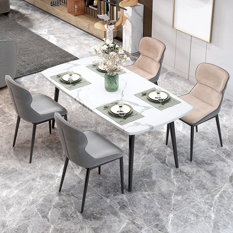 Contemporary Indoor Arm Chair Wingback Upholstered Metal Dining Room Chair Clearhalo ' kitchen&dining_furn' 'Dining Chairs' 'Dining Tables & Seating' 'dining_chair' 'furn' 'furn_dining_chair' 'Furniture' 'furniture_dining_chair' 'Kitchen & Dining Furniture' 'kitchen' 1200x1200_abf88f60-04b2-4869-8c0f-08e174579fcb