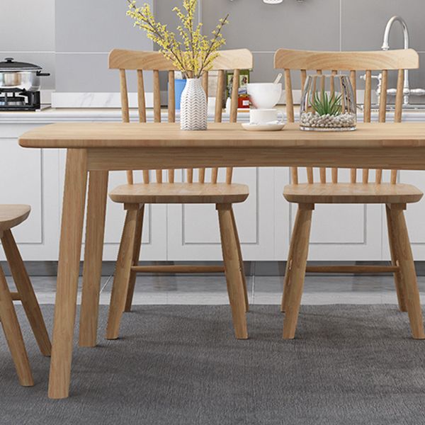 Oak Table Dining Table Contemporary Dinner Room Kitchen Table with 4-foot Clearhalo ' dining_table' 'Dining Tables & Seating' 'Dining Tables' 'Furniture' 'furniture_dining_table' 'Kitchen & Dining Furniture' 'kitchen&dining_furn' 'kitchen' 'kitchen_dining_table' 1200x1200_abf8d833-73bb-42ea-a99d-a0649eaaa19a