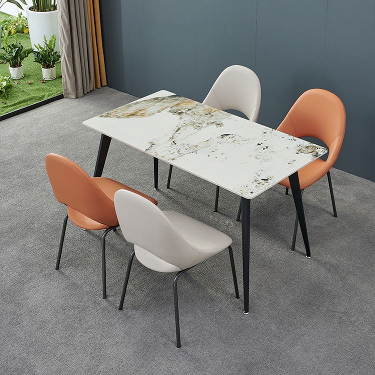 Industrial Dining Chair with Metal Legs Open Back Side Chair for Home Clearhalo 'Dining Chairs' 'Dining Tables & Seating' 'dining_chair' 'furn' 'furn_dining_chair' 'Furniture' 'Kitchen & Dining Furniture' 1200x1200_abfa01cd-7732-4591-a2b1-da1a3802d731