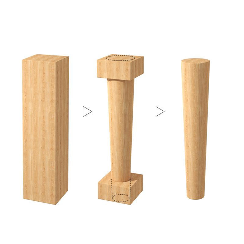 Stand de madera de 16.5 "de altura en blanco / negro / amarillo / natural