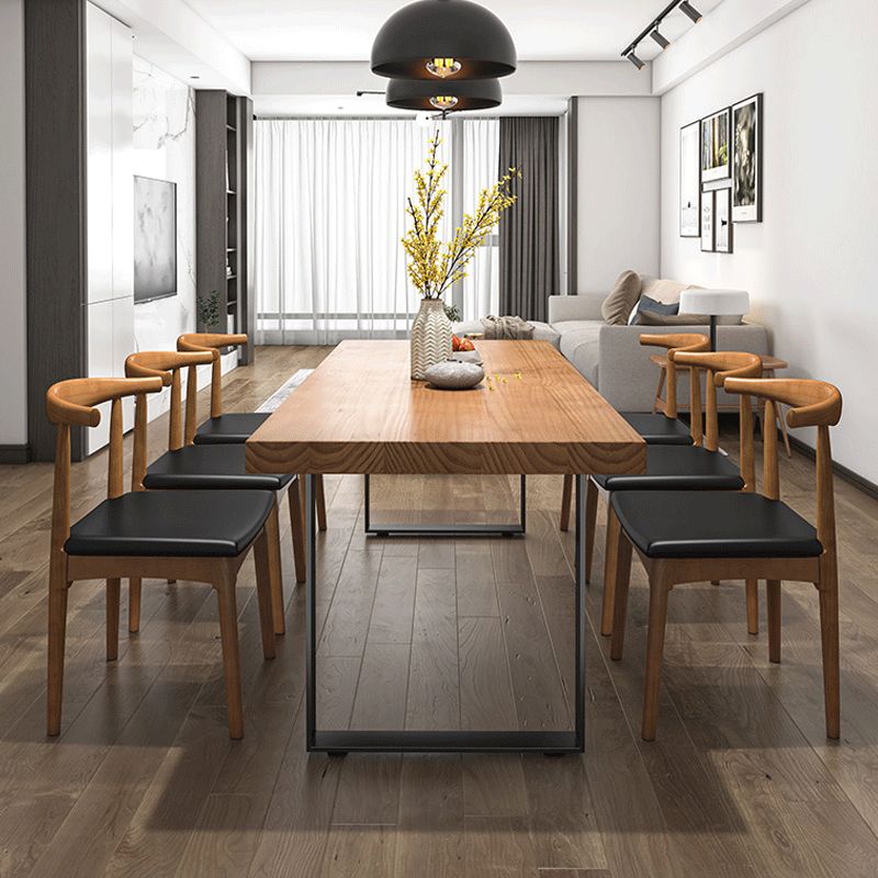Modern 1/4/5/7 Pieces Dining Set Rectangle Solid Wood Dining Table Set Clearhalo 'Dining Room Sets' 'Dining Tables & Seating' 'dining_room_set' 'furn' 'furn_dining_room_set' 'Furniture' 'furniture_dining_room_set' 'Kitchen & Dining Furniture' 'kitchen&dining_furn' 'kitchen' 1200x1200_abfb8a2e-176c-4bf3-b5e6-0a25c5d0df76