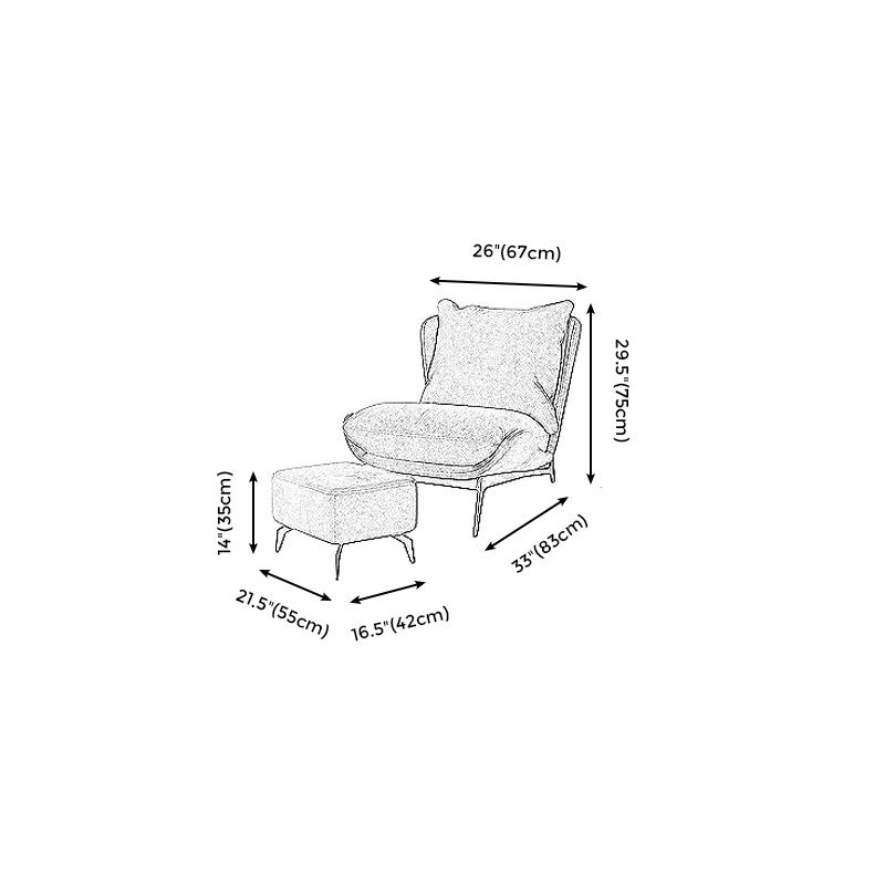 Velvet Chair 26.3" L x32.6"W x29.5"H Armless Chair for Living Room Clearhalo 'Accent Chairs' 'accent_chairs' 'Chairs & Seating' 'furn' 'furn_accent_chairs' 'Furniture' 'Living Room Furniture' 1200x1200_abfc9a8d-ea96-4807-bd47-23cac264901f