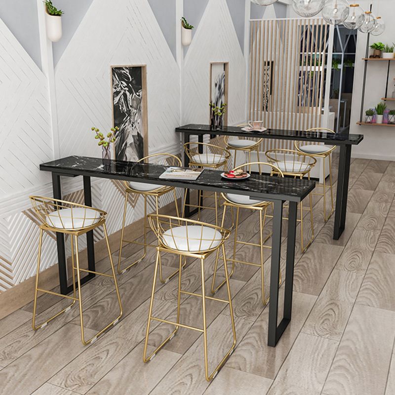 Stone Rectangle Bar Table Traditional Luxury Bar Table with Sled Base Clearhalo 'Bar Furniture' 'Bar Tables' 'bar_tables' 'furn' 'furn_bar_tables' 'Furniture' 'furniture_bar_tables' 'Kitchen & Dining Furniture' 1200x1200_abfcb45b-b8ca-41b8-9c8e-a9952bd058f6
