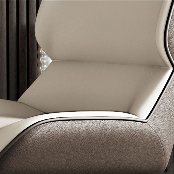 Scandinavian Style Leather Dining Chairs Wingback Arm Dining Side Chairs for Home Use Clearhalo ' kitchen&dining_furn' 'Dining Chairs' 'Dining Tables & Seating' 'dining_chair' 'furn' 'furn_dining_chair' 'Furniture' 'furniture_dining_chair' 'Kitchen & Dining Furniture' 'kitchen' 1200x1200_abfd7fc8-fda1-4d7f-b51f-ca3ec47d9638