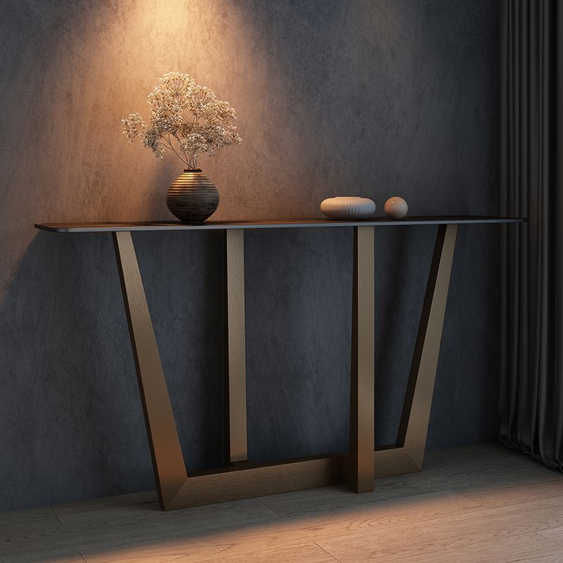 Tavolo console in pietra glam rettangolo di divani console dorata per sala